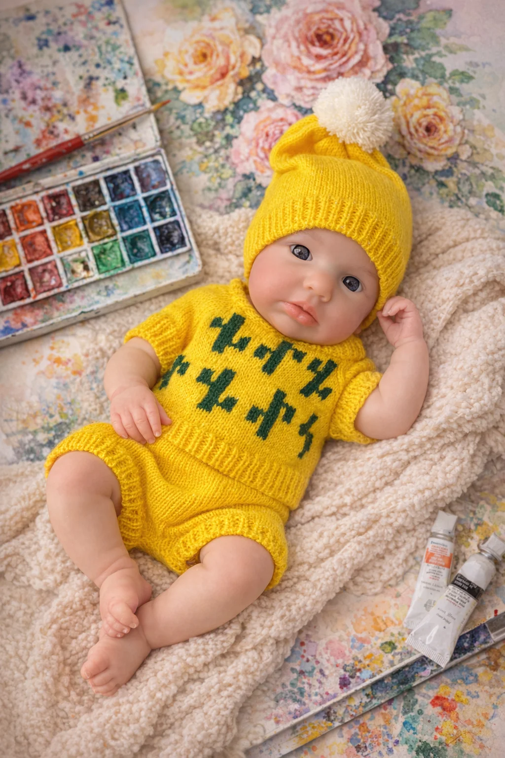 

Aizwa1 13 Inch Awake Loulou Handmade Bebe Newborn Baby Doll Lifelike Newborn Baby Doll For Birthday Gifts