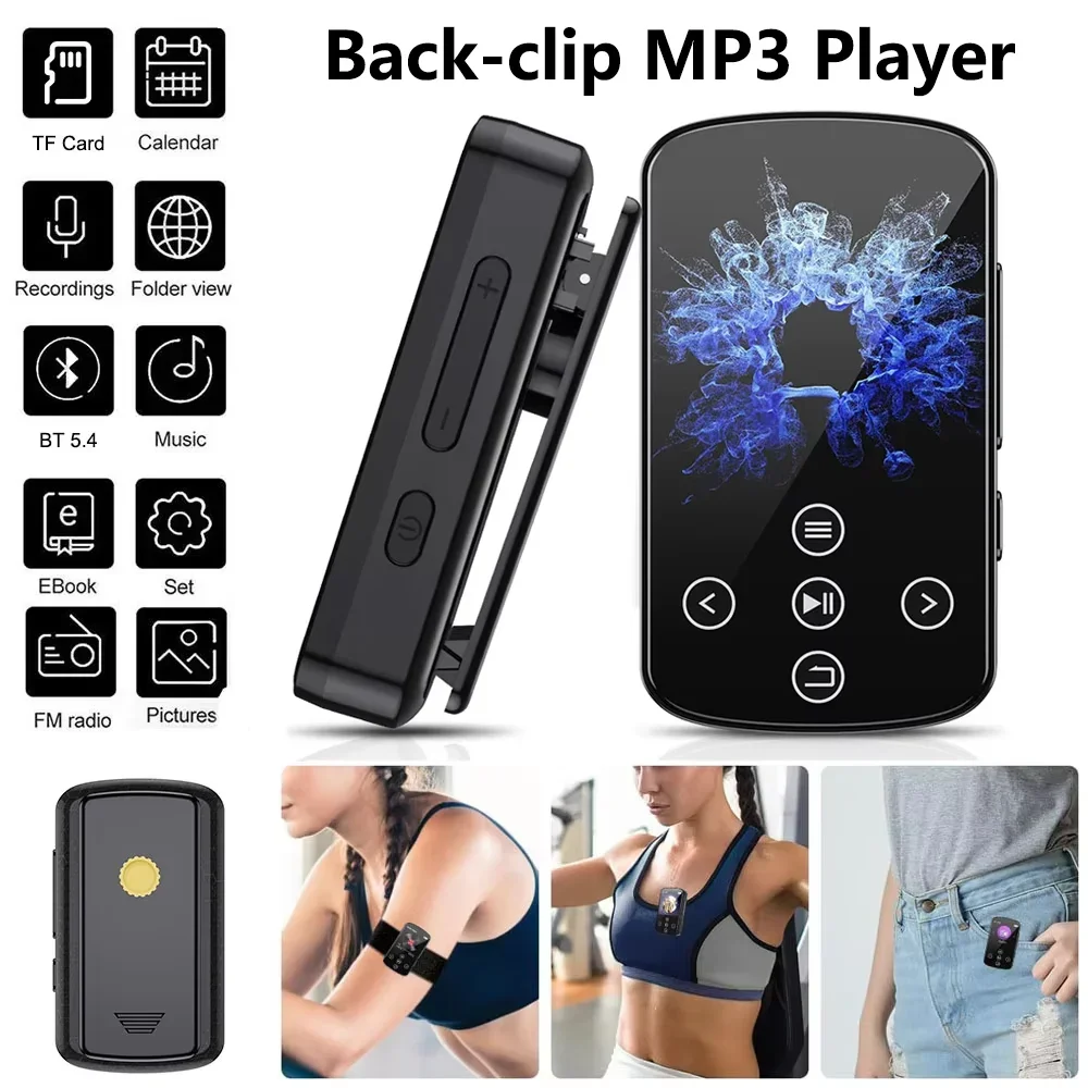 Portable 1.5 inch MP3 Player for  Bluetooth 5.4 With Back Clip Mini Walkman  for HiFi Mp3 Music Player With Speaker Clock E-Book - view 2