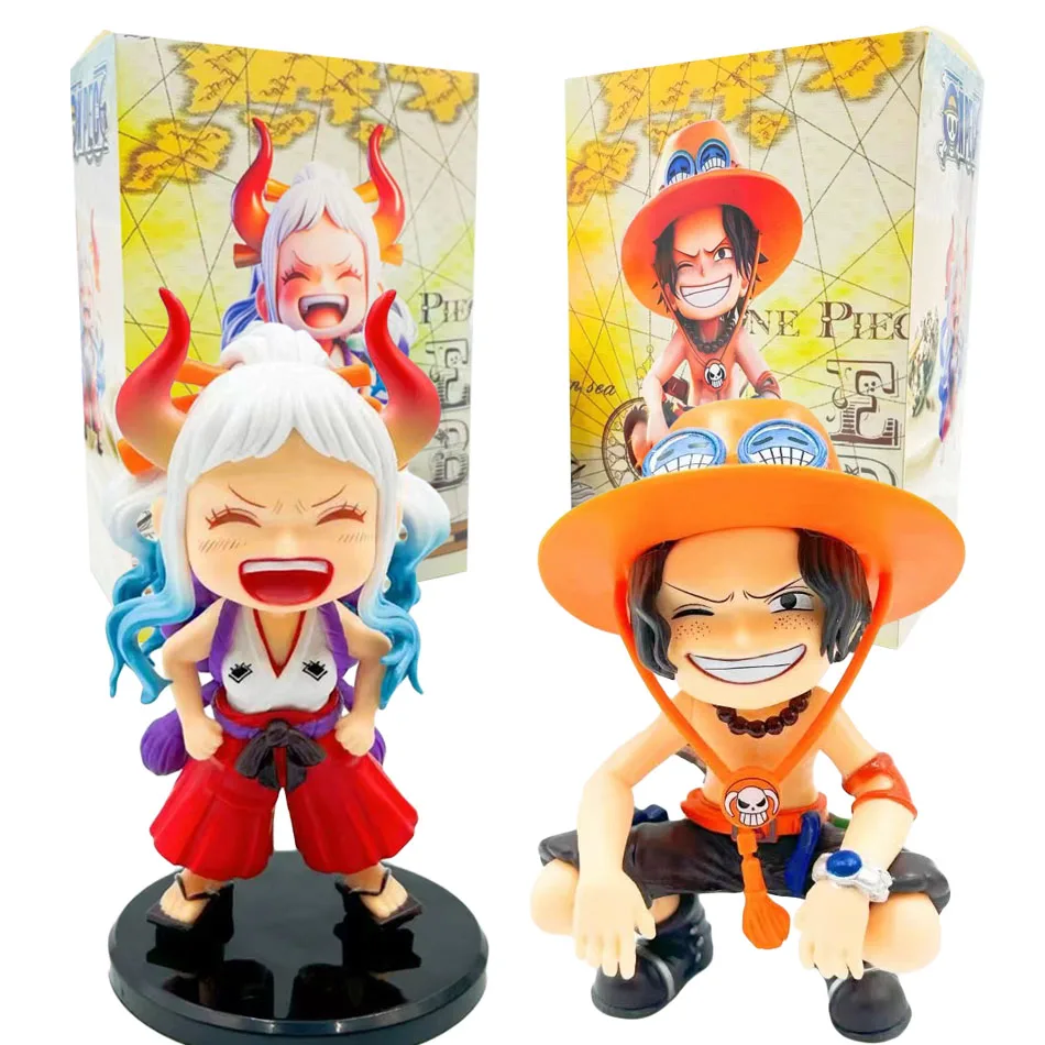 2 pçs uma peça risa série ace sofaant anime figura modelo gk estátua meninos coleção decoração de mesa ornamento brinquedos presentes