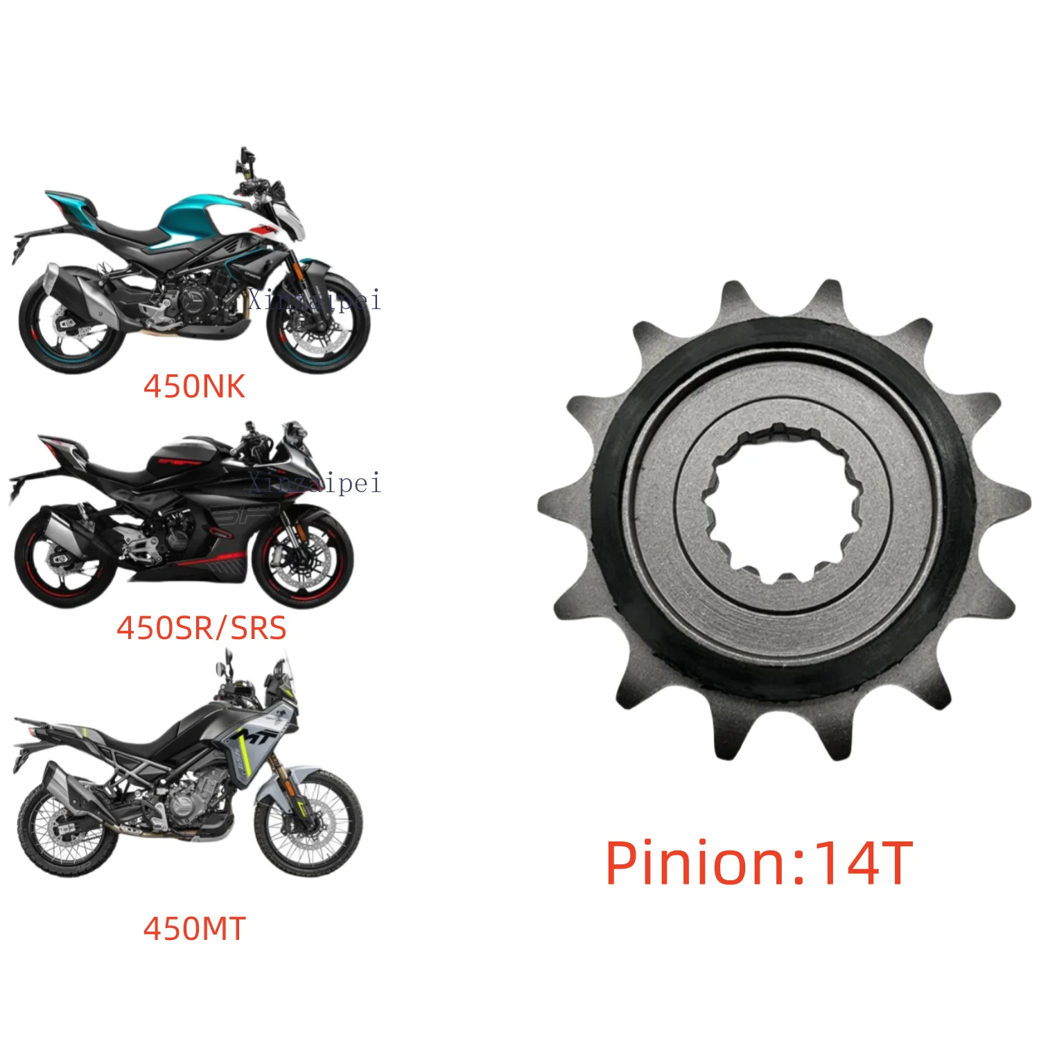 FOR CFMOTO 450SR/SRS 450NK 450MT Large And Small Sprockets Chain Plates Tooth Discs Flywheels CF400-6-7-8-9 Moto Accessories
