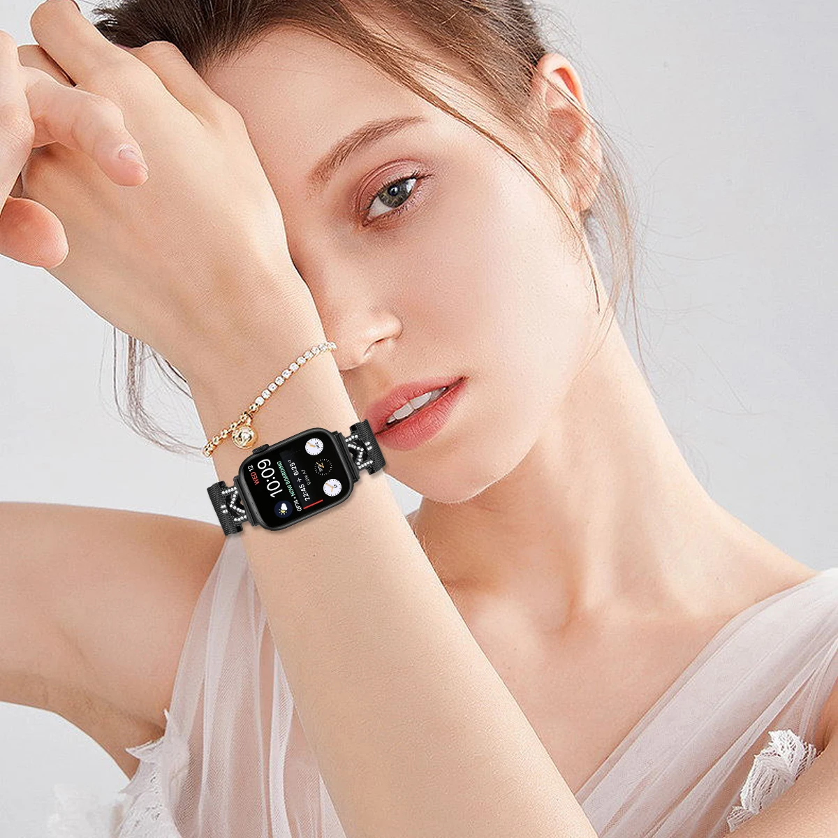 Milan Loop Strap for Apple Watch 46mm 42mm 49mm 45mm 41mm 44mm 40mm Magnetic Belt for IWatch Ultra 2 Series 10 9 8 7 6 SE 5 4 3