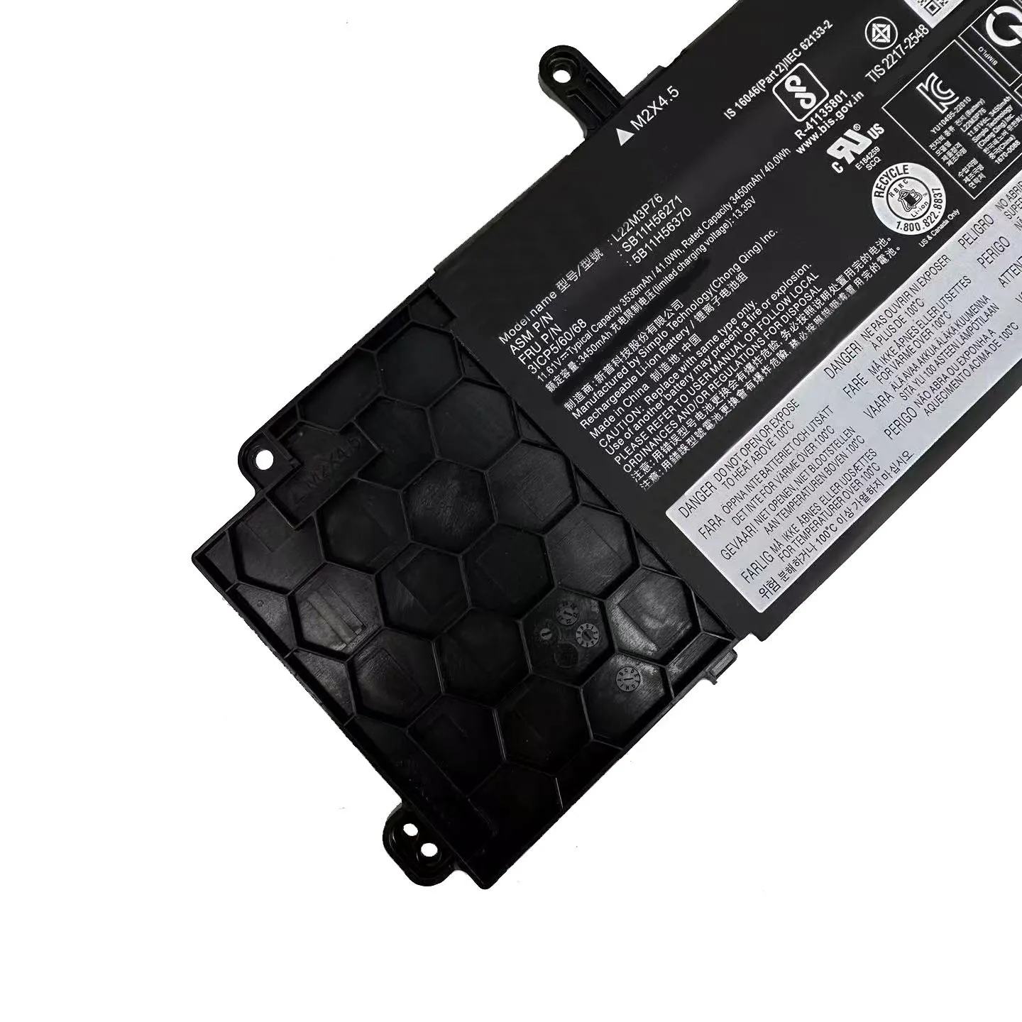 L22M3P76 L22D3P76 L22C3P76 L22L3P76 11.61V 41Wh 3536mAh Laptop Battery for Lenovo ThinkPad X13 Gen 4 Yoga Gen 4/5 2-in-1 New
