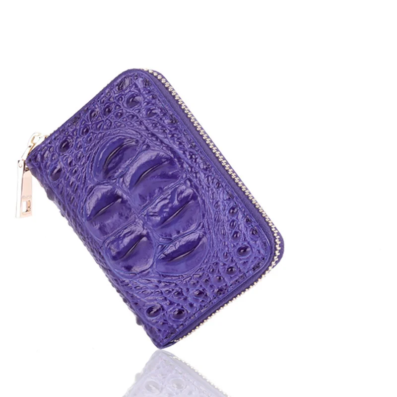 New High-grade Women Zipper Multi Function Billfold Genuine Leather Business Mini Student Purses Multiple Card Positions Wallet