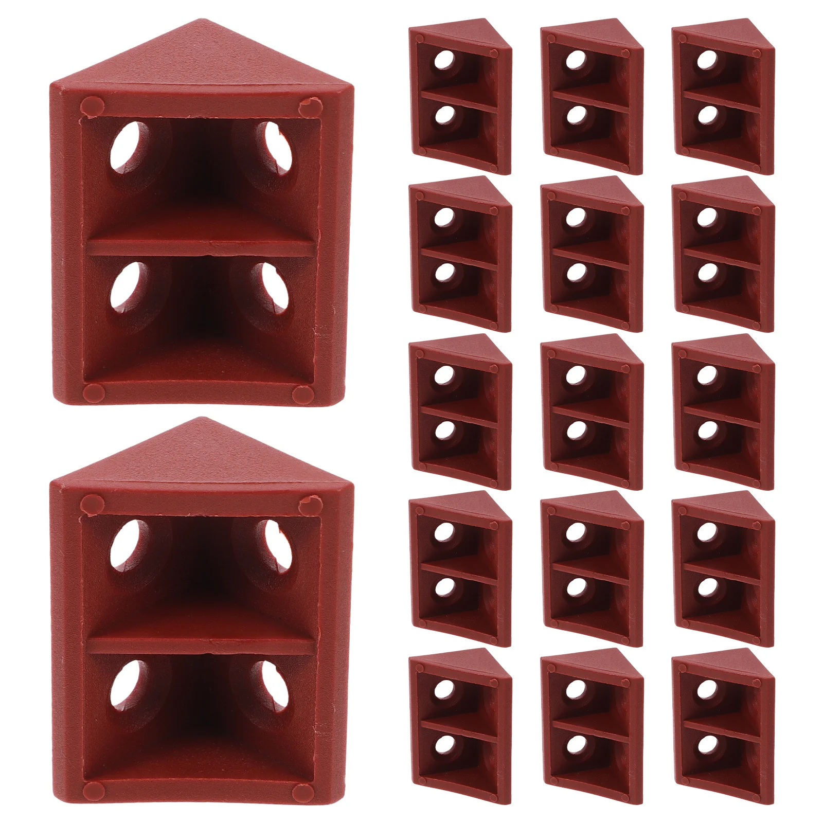 

20pcs Thick Partition Angle Brackets Durable Plastic Corner Supports for Home Drawers Cupboards Shelves 4 Hole Design Easy