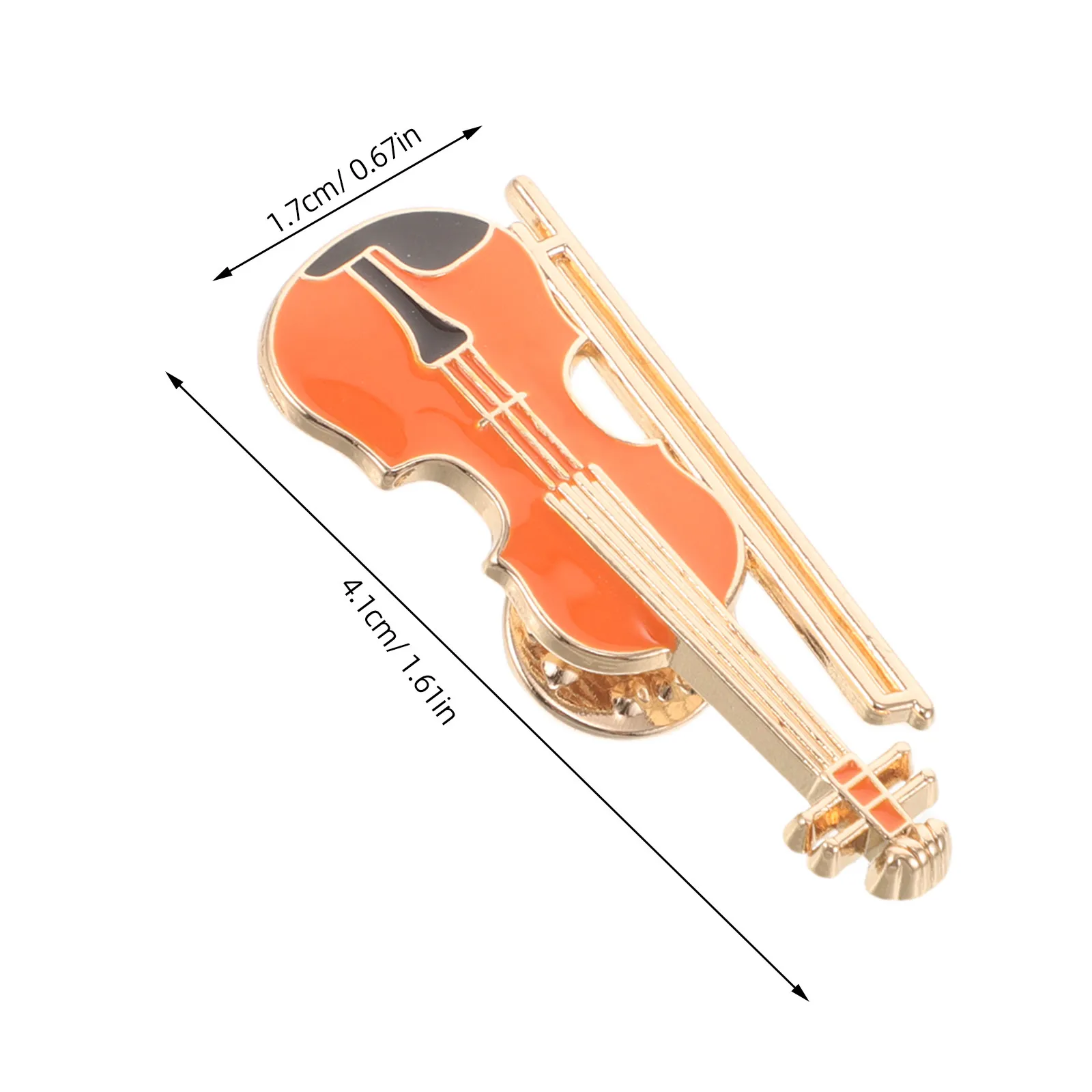 2Pcs Violin Brooch Pin Heavy Duty Alloy Music Badge Lapel Pin Music Teacher Gift Concert Recital Gift Fashion Lapel Brooch - view 2