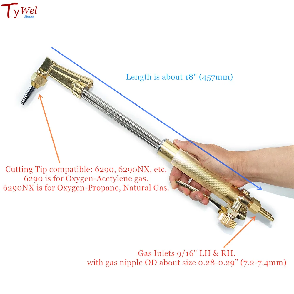 Gas Metal Cutter USA Style Harris-Compatible 6290 6290NX Oxygen Propane Acetylene 62 Gas Cutting Torch Nozzle Tip