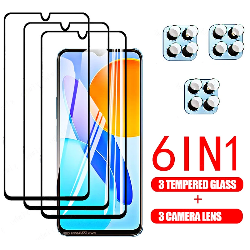 Tempered Glass Screen Protector for Huawei Honor X8 5G X7 X6 X9 on HonorX8 Glas Honer X 8 VNE-N41 TFY-LX1 CMA-LX2 Camera Lens