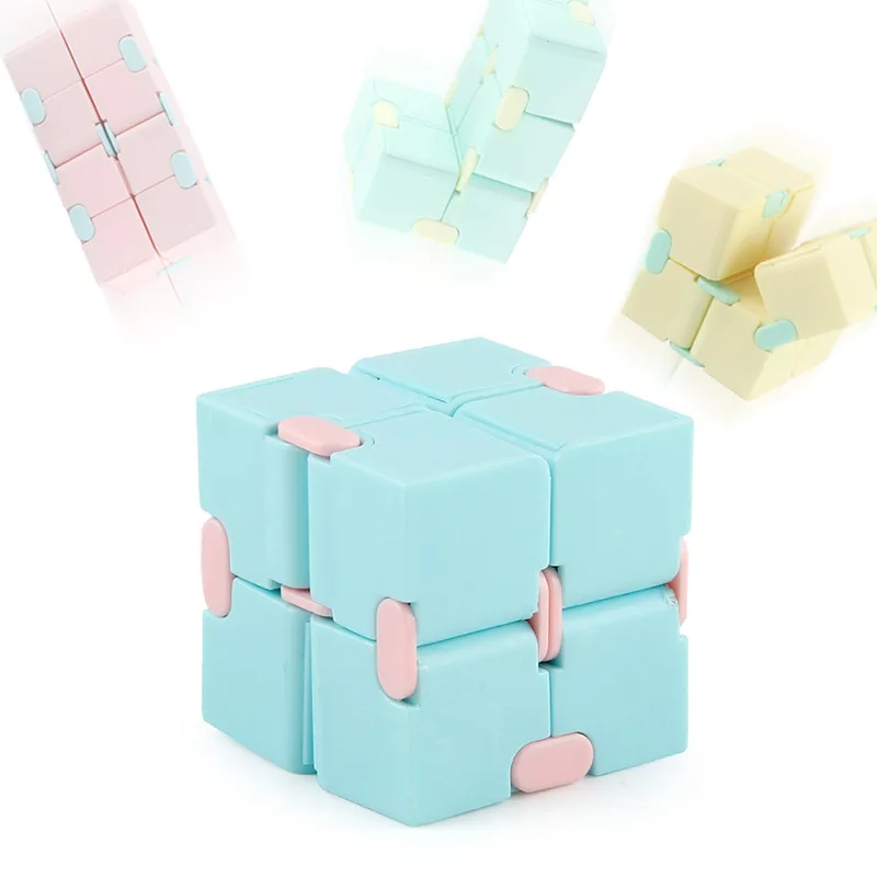 Infinity Cube Fold Fidget Toy Square Plastic Magic Cube Office Flip Cubic Puzzle Vent for Kid adhd Autism Fast Delivery Products