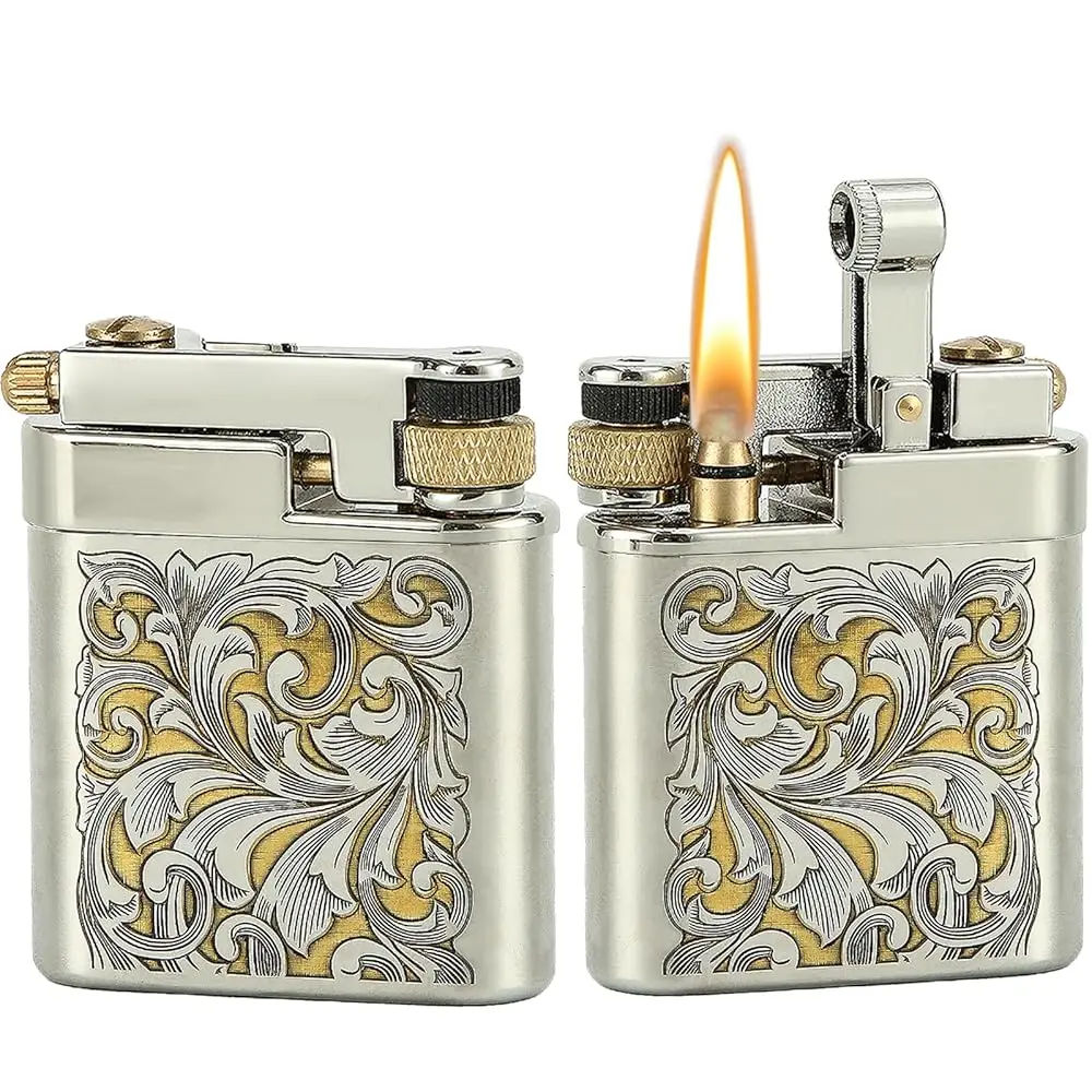 

Ailexpress Recommendation - Vintage Trench Lighter, Refillable Kerosene, Brass & Zinc Alloy, Soft Flame, Tang Grass