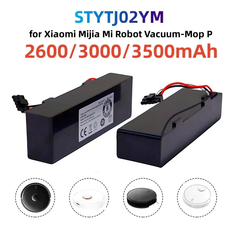 

14.8V 3500mAh Rechargeable Battery for Xiaomi Mijia STYTJ02YM Sweeping Mopping Robot 2600mah and For Haier JX37 Vacuum Cleaner