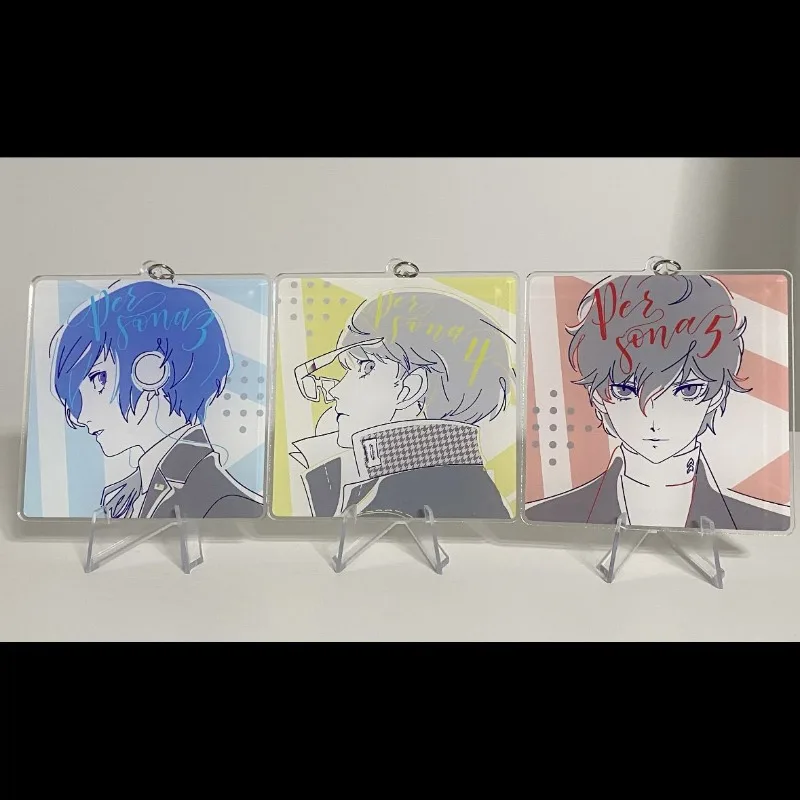 Persona Men Keychain Women Amamiya Ren Key Chain Bags Keyring Pant Pendant Kids Friends Gift Collection Ornament Cosplay