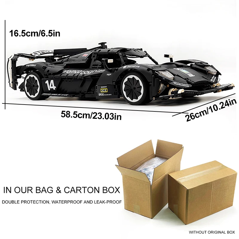 MOC Y18006 テクニカルレーシングスポーツ車両 1:8 モデル AMR プロハイパーカービルディングブロック組み立てるパズル DIY おもちゃクリスマスギフト子供