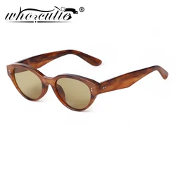 Retro Browm Cat Eye Sunglasses 2025 Women Brand Designer Men Sun Glasses Cateye Rivets Frame Shades Eyewear Female UV400 Summer