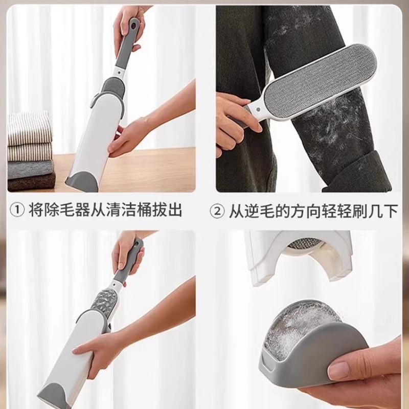 정적 머리 제거제 브러시 린트 고양이 머리 옷 직물 애완 동물 모피 클리너 도구