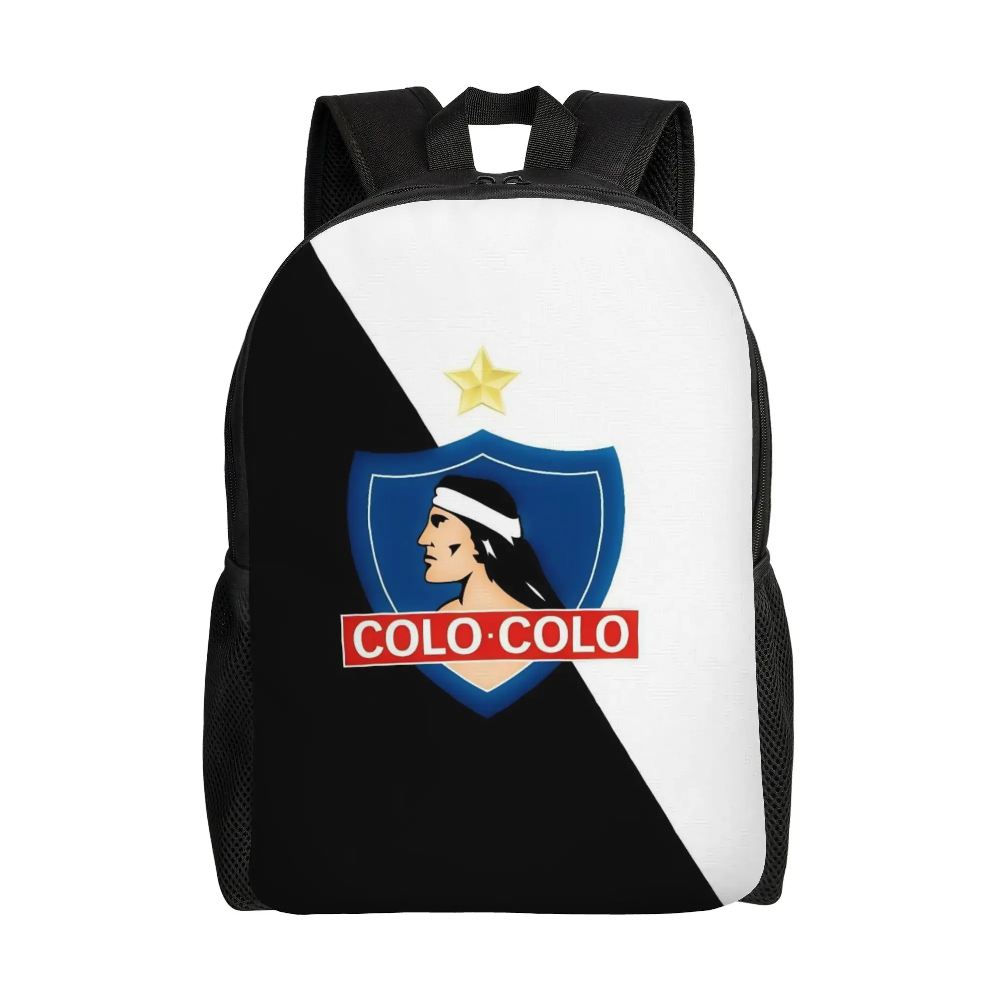 

Colo-Colo Football Backpack for Men Women Casual Student Work Daypack Laptop Computer Canvas Bags Sports