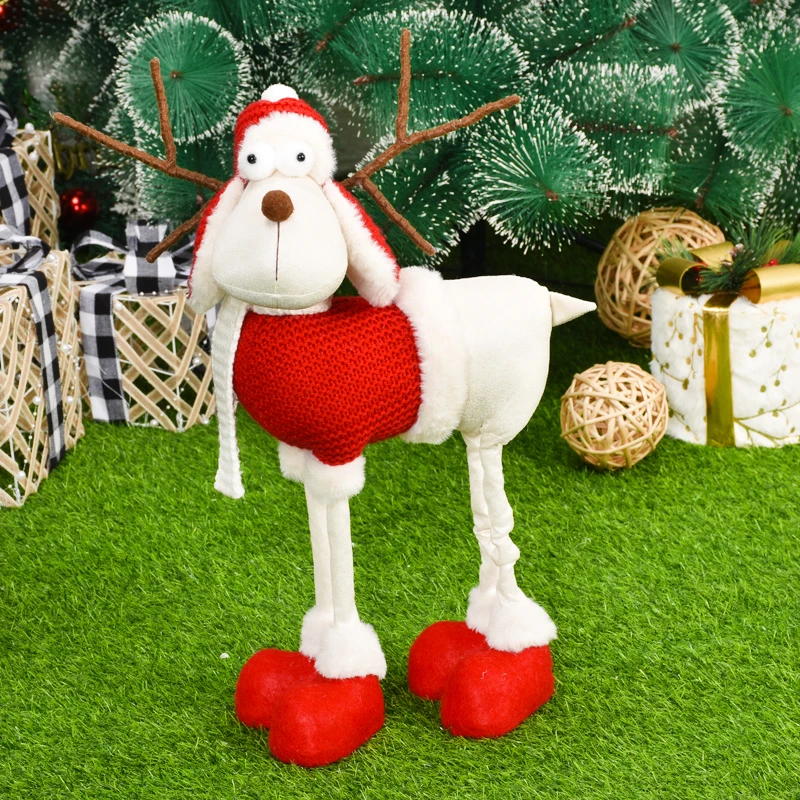 2022 Elk Santa Claus Snowman Christmas Dolls Christmas Decorations for Home Standing Toy Birthday Party Gift Kids