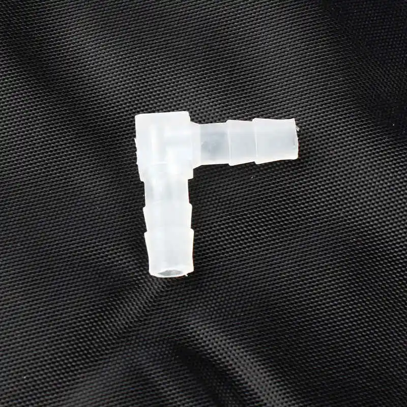 20pcs Outer Diameter 6mm Barbed 90 Degree Equal Elbow Connectors White Transparent Garden Home Drip Irrigation Elbow Connectors