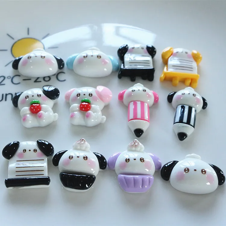 5pcs cute miniso series sanrio pochacco cartoon resin flatback cabochons diy crafts materials jewelry making charms