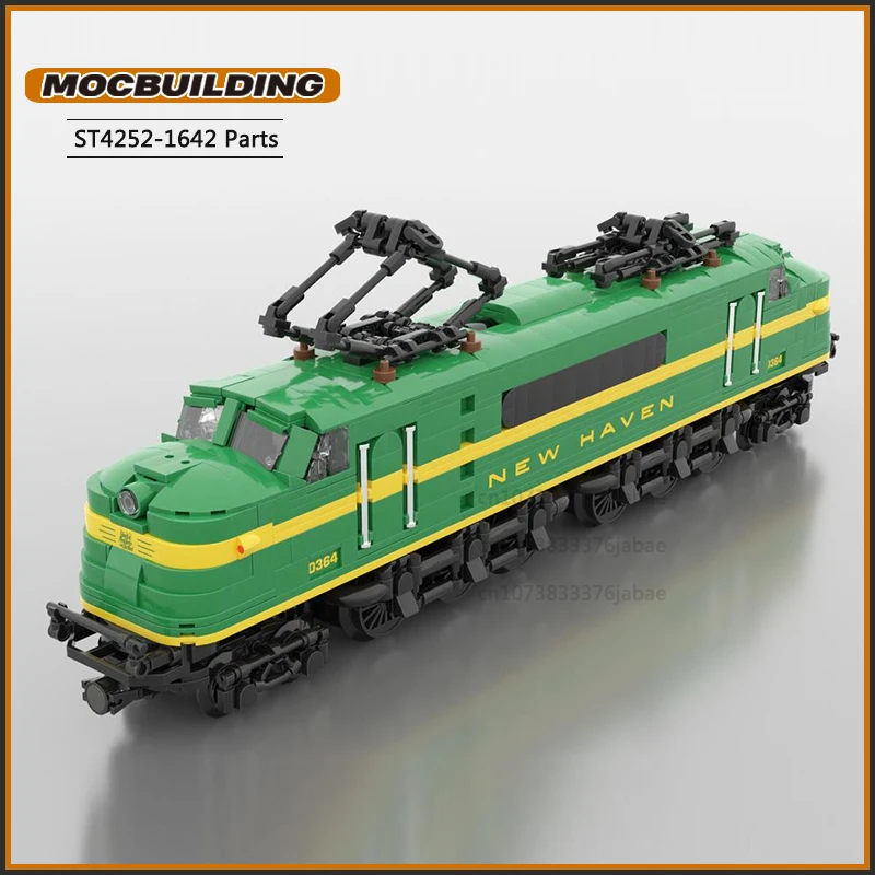 MOC Building Blocks Motor City Train EP-4 Model Technology Bricks DIY Assembly Machine Toys Display Xmas Collection Gifts