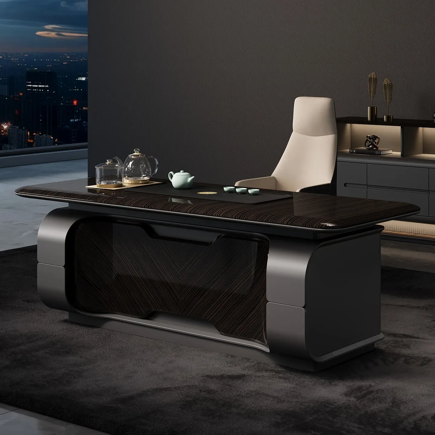 gs-Musen High Modern Modular MDF Commercial Office Desk File Drawer Storage Business Negotiation Hospital School Use