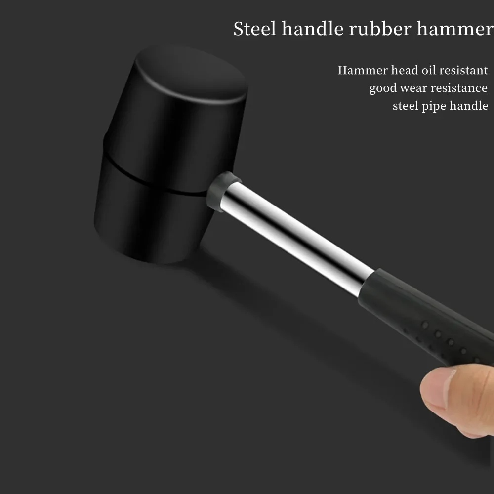 Rubber hammer, floor tile installation, rubber hammer, manual tool, portable heavy-duty wooden hammer