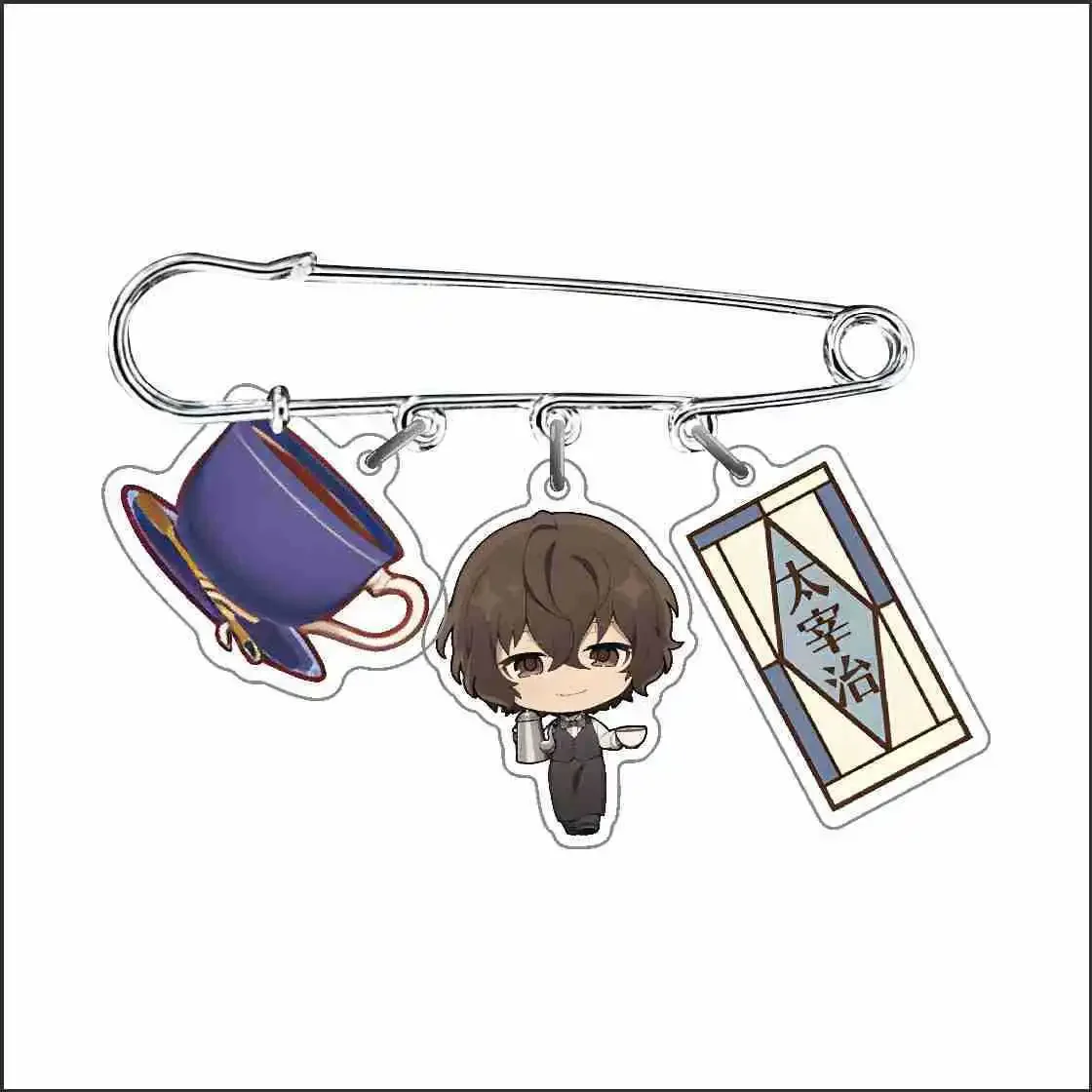 Broche Broche Anime Bungou Stray Dogs, Broche Atsushi Dazai Osamu Izumi Kyouka Icon Collection, Broche pour Sacs à Dos, Vêtements, Cadeau Bijoux