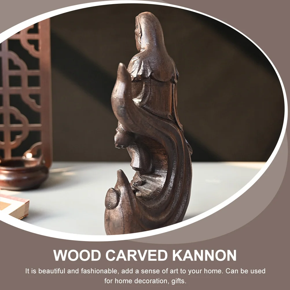

Desktop Guanyin Buddha Statue Ornaments Office Decorations Home Agarwood Decorative Kannon