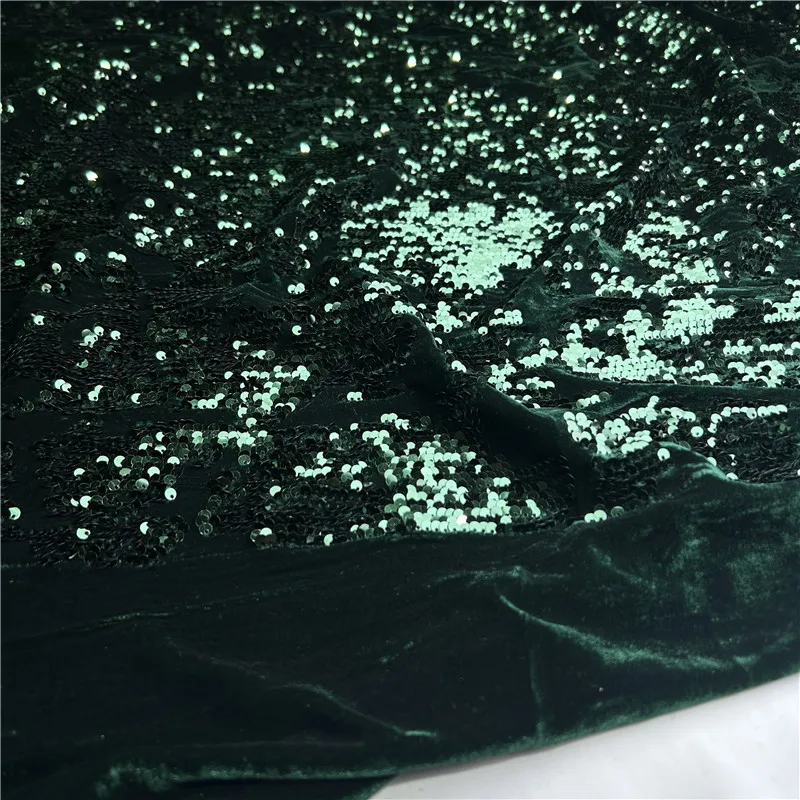 

Эластичная золотая бархатная ткань с блестками, модная осенне-зимняя одежда, комплект платьев, теплая одежда, ткань для шитья своими руками