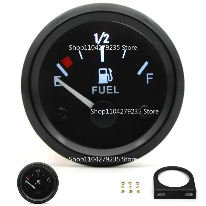 2 Inch 52MM Car Fuel Level Gauge Black Pointer 240-33 Ohm Universal Modified Instrument view 2