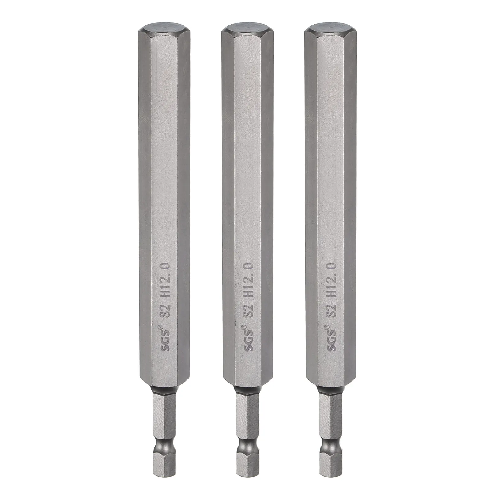 H2 H3 H4 H6 H8 H10 H12 Hex Head Drill Bit Wrench Metric Flat Tip 1/4