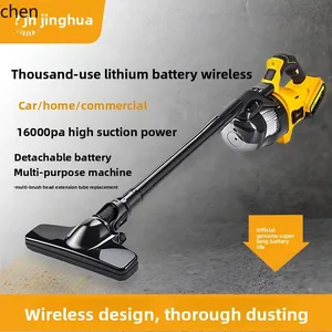 HTT wireless charging portable car handheld vacuum cleaner large suction pet cat fur bed dust removal