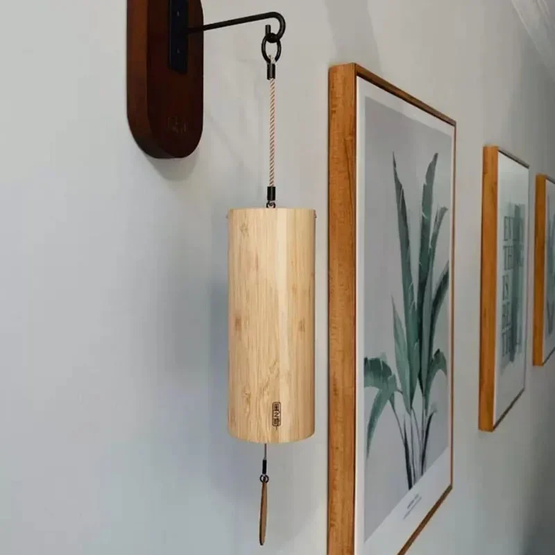 الخيزران الرياح الرنين الصينية نمط حديقة زينة غرفة نوم جدار الخيزران المعلقات تأثيث المنزل الديكور الرياح #4