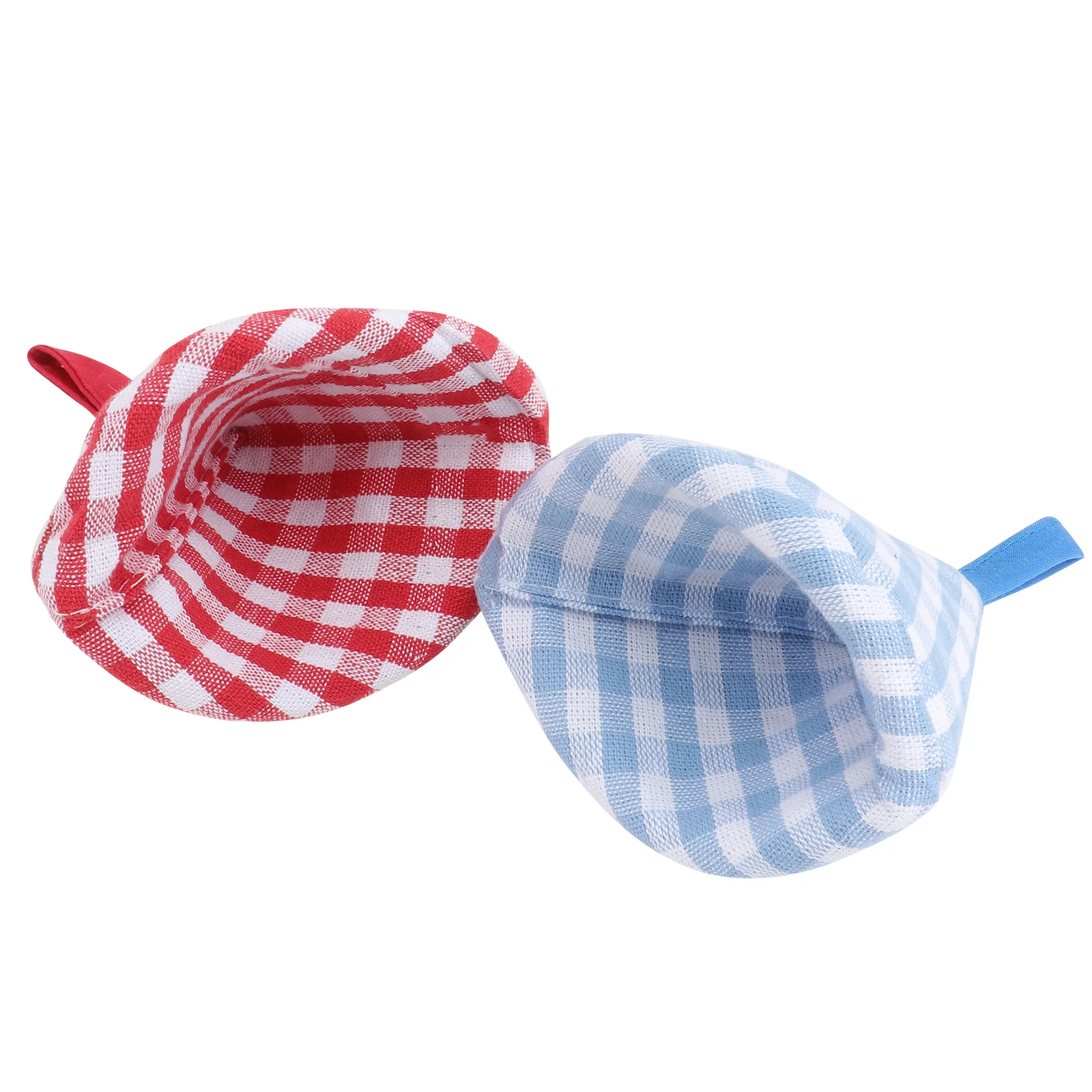 

2pcs Triangle Pot Cover Heat-Insulated Hats Art Cotton Lid Handle Caps Kitchen Restaurant Barbecue Home Use Pot Covers Kitchen