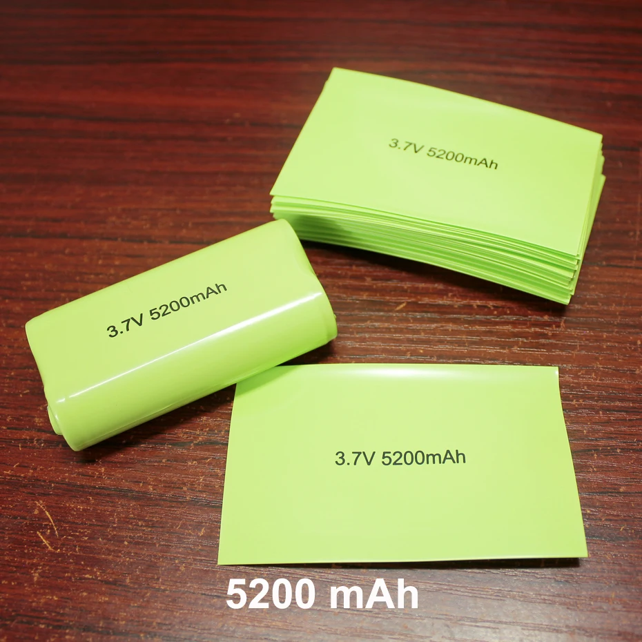 

100pcs/lot Ternary lithium battery PVC heat shrinkable sleeve 18650 lithium battery cover capacity label shrink film