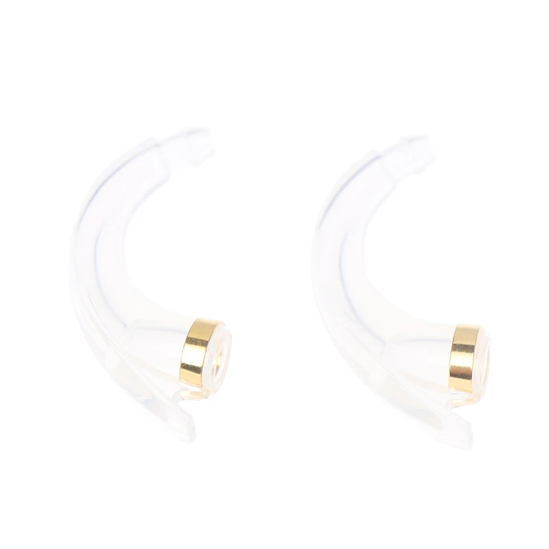 

2Pcs Ear Mold Model Hook Anti-Howling Elbow Tubing Connector for Hearing Aid Device