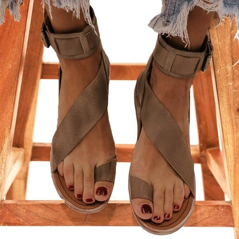 Fashion Women's Sandals Buckle Roman Slippers Flat Womens Shoes Comfort Summer Outdoor Sports Beach Casual Shoes