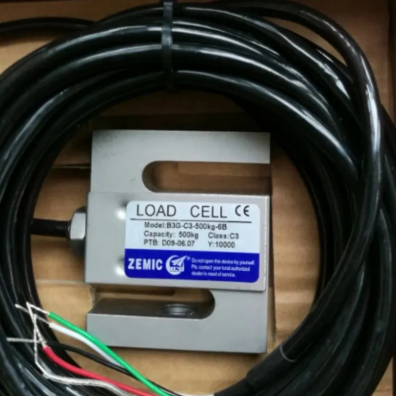 B3G-C3-500kg-6B ZEMIC Weighing Sensor s-Type Tension Sensor Load Cells 100KG 200KG 500KG 1t