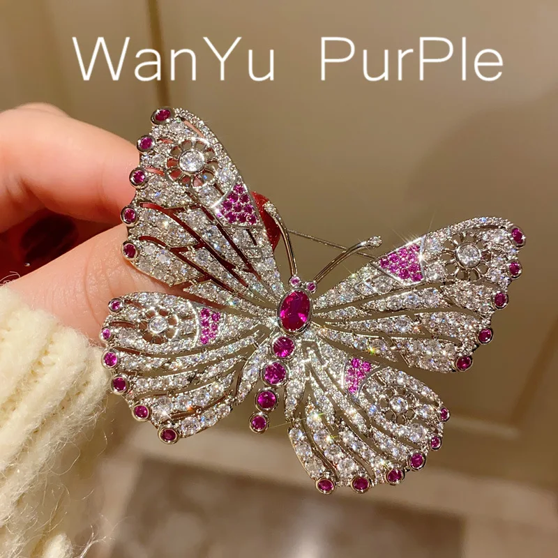 Butterfly Brooches For Women Luxurious Fashion Jewelry Banquet Dress Clothes Pin Accessories Party Gift