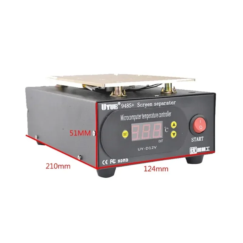 110/220V Build-in Vacuum UYUE 948S+ LCD Touch Screen Separator Machine Kit for PhoneFront Glass Repair
