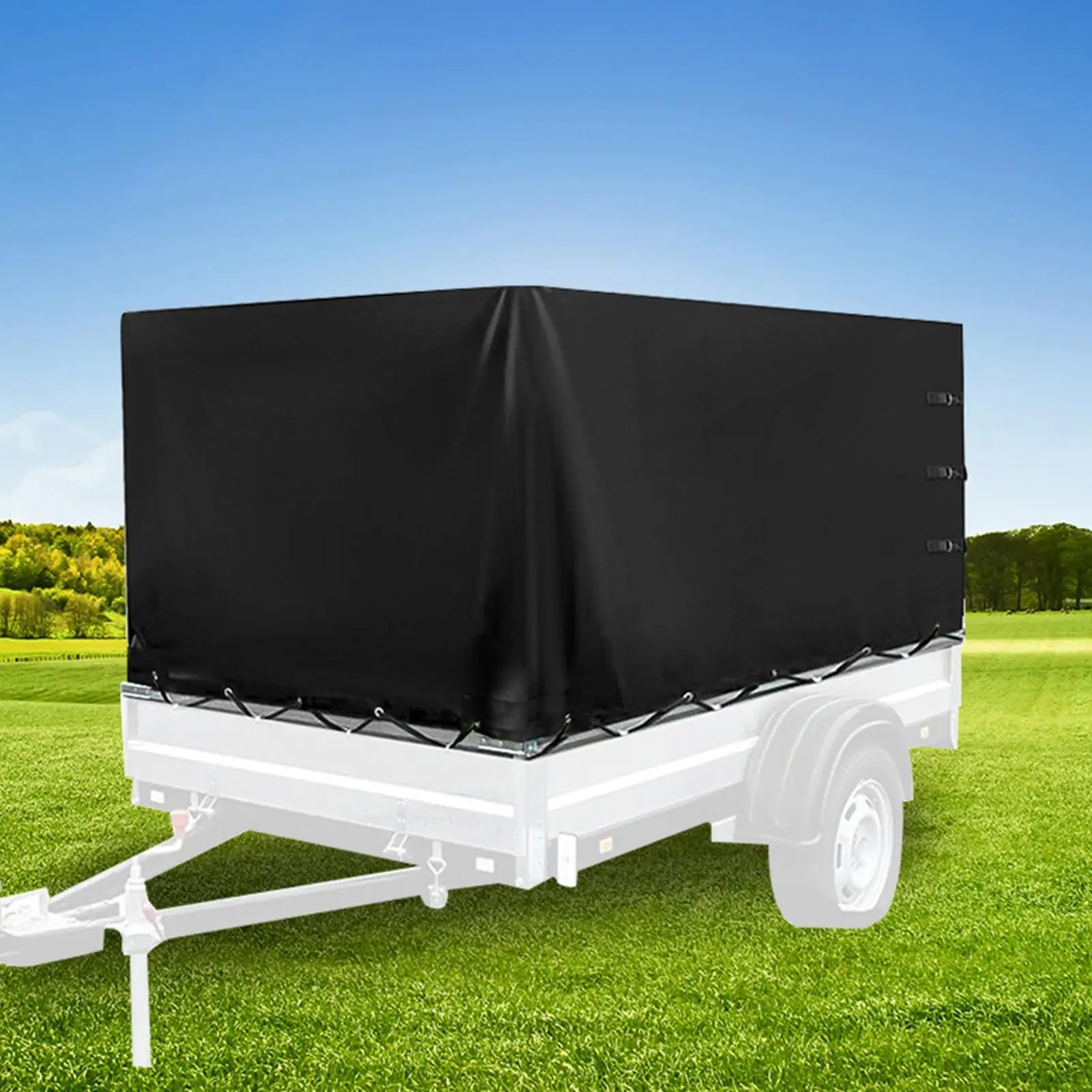 Trailer Cover Oxford Cloth Protector Sun Prevention Oxford Trailer Roof Cover For Rain Wind UV Prevention Camping Cold Weather