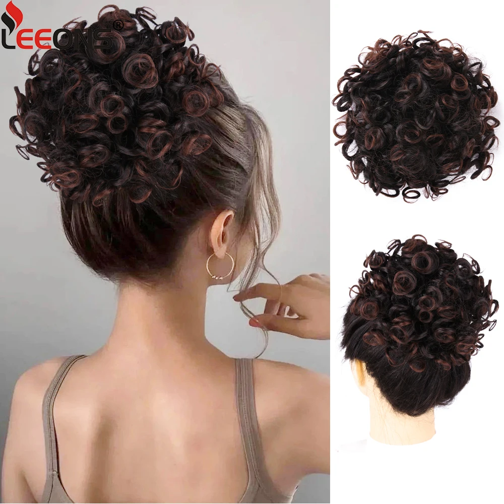 

Curly Hair Buns Hair Piece Clip In Synthetic Tousled Updo Large Curly Drawstring Ponytail Clip On Hair Bun Ponytail For Women