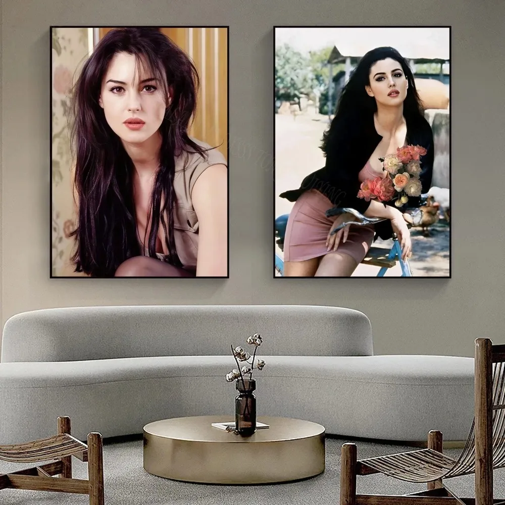 1pc Actress Monica Bellucci Poster Bedroom Posters Bar Coffee Tube Art Hanging Paintings Living Room Decor