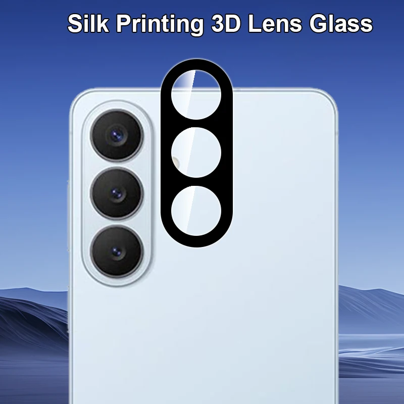 

For Samsung Galaxy S26 S25 S24 S23 S22 FE Plus Ultra Camera Black Silk Printing Lens 9H Tempered Glass Protector Film Guard