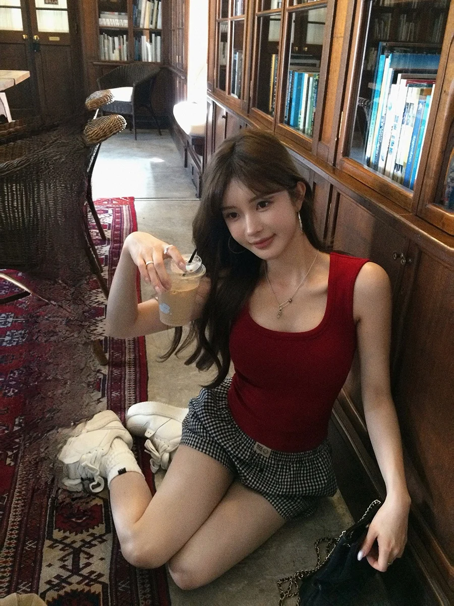 

Женский рабочий жилет Ibell Zhang из высокоплотного хлопка, приталенный, однотонный, с эффектом похудения, модный дизайн, весна 2025