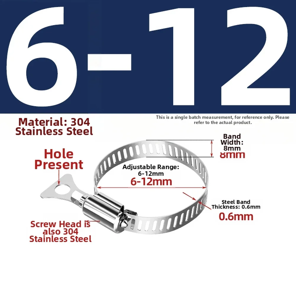 Stainless Steel Adjustable Hose Clamps For Securing Hoses Pipes And Tubes In Harsh Environments Without Rust Or