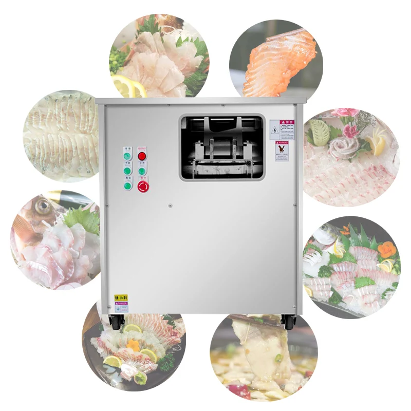 

Multi-Function Oblique Cut Fish Fillet Machine Automatic Meat Slicer Fish Sashimi Slicing Maker