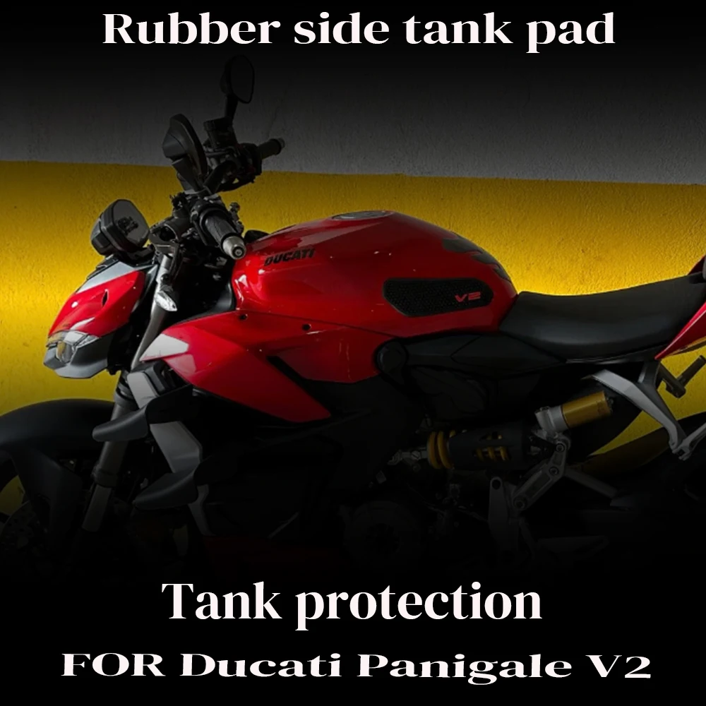 

FOR Ducati Panigale V2 Streetfighter V2 Panigale V2 Batliss 2020- Motorcycle Rubber Side Fuel Tank Pad Knee Grip Traction Pad