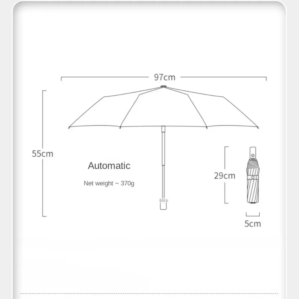 Ancient Ink Sunscreen Automatic Umbrella Black Glue Diagram Folding Sun Rain Dual Use Umbrellas Sakura Floral Design