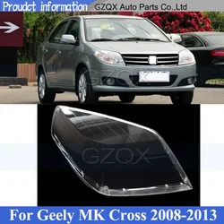 CAPQX For Geely MK 2 Cross 2008-2013 Front Bumper Headlight Cover Shell Shade Head Lamp Glass Head Light Lens Caps