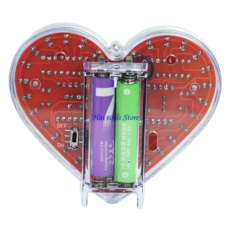 X37E DIY Heart LED Soldering Training Set With 32 Colorful Light STEM Education